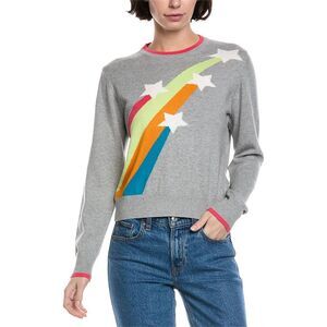 Brodie Cashmere Womens  Shooting Star Cashmere-Blend Sweater, Grey